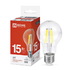 Лампа A60 deco 15W/4000K/E27/1480Lm прозрачная IN HOME (10/50) 1