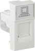 Розетка модульная комп.RJ45 45х22,5 белая (АДЛ13-902) Рувинил