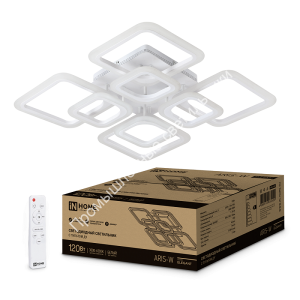 Светильник ELEGANT ARIS-120W 120W/3000-6500K/8400Lm с ДУ 590х590х130мм IN HOME 1