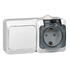 Блок Этюд ОП ПГ розетка з.к.16А+выкл.10А IP44 BPA16-241B (7/42) 1