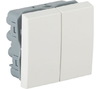 Выключатель модульный двухклавишный W45 белый 45х45 Systeme Electric