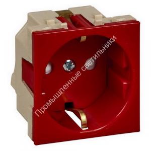 Розетка модульная W45 з/к шторки красная 45х45 Systeme Electric 1