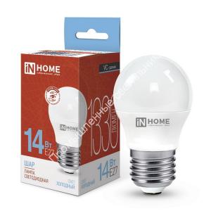 Лампа ШАР-VC 14W/6500K/E27/1330Lm 230V IN HOME (10/100) 1